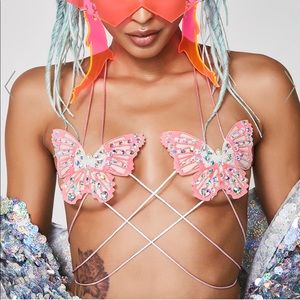 SOLD Beautiful gem butterfly top by club exx